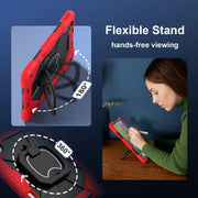 For Huawei MatePad Air 12 2024 Contrast Color Robot Silicone Hybrid PC Tablet Case(Red Black)