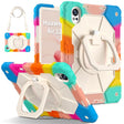 For Huawei MatePad Air 12 2024 Contrast Color Robot Silicone Hybrid PC Tablet Case(Colorful Blue) - Huawei by PMC Jewellery | Online Shopping South Africa | PMC Jewellery | Buy Now Pay Later Mobicred