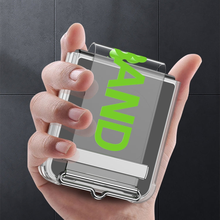 For Samsung Galaxy Z Flip6 / Flip7 FE GKK Clear Airbag Wristband Holder Phone Case(Transparent Black)
