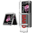For Samsung Galaxy Z Flip6 GKK Clear Airbag Wristband Holder Phone Case(Transparent Red) - free shipping - PMC Jewellery - Order now!