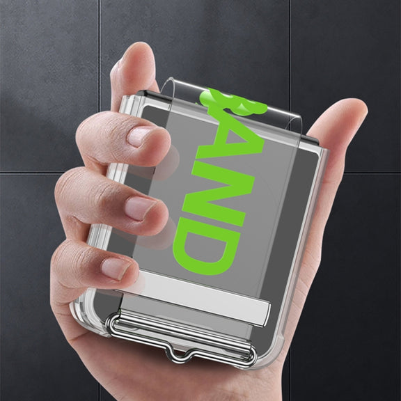 For Samsung Galaxy Z Flip6 GKK Clear Airbag Wristband Holder Phone Case(Transparent Red)