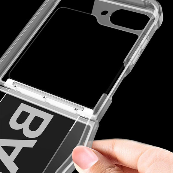 For Samsung Galaxy Z Flip6 GKK Clear Airbag Wristband Holder Phone Case(Transparent Red)