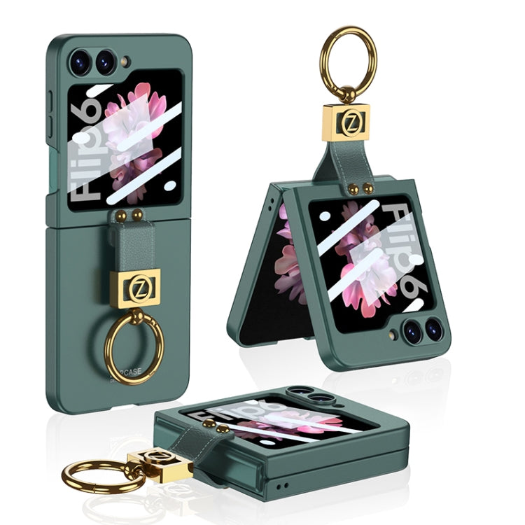 For Samsung Galaxy Z Flip6 / Flip7 FE GKK Integrated Ultra-thin Phone Case with Z Ring Holder(Green) - free shipping - PMC Jewellery - Order now!