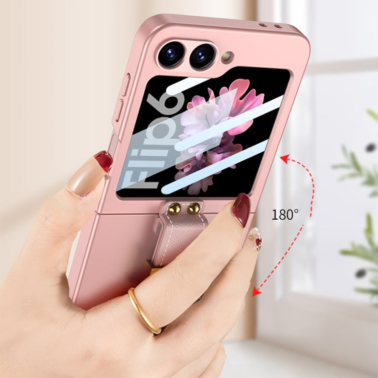 For Samsung Galaxy Z Flip6 GKK Integrated Ultra-thin Phone Case with Z Ring Holder(Titanium Grey)