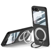 For Samsung Galaxy Z Flip6 / Flip7 FE GKK Integrated Ultra-thin MagSafe Phone Case with Ring Holder(Black)