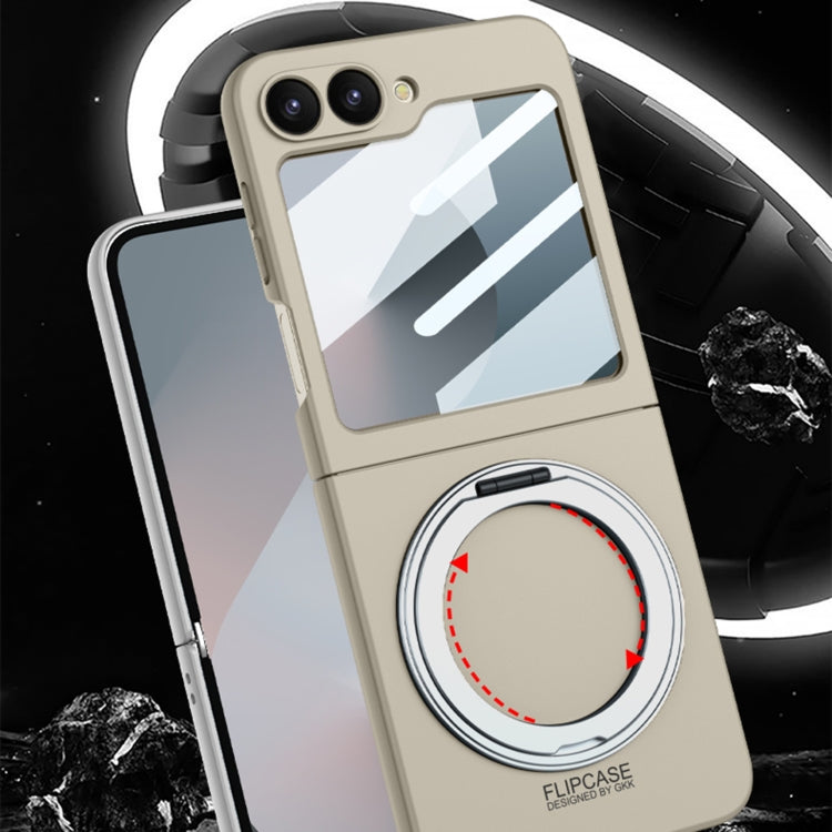 For Samsung Galaxy Z Flip6 / Flip7 FE GKK Integrated Ultra-thin MagSafe Phone Case with Ring Holder(Black)