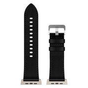 For Apple Watch Ultra 2 49mm Wilderness Top-grain Leather Watch Band(Titanium Connector Black)