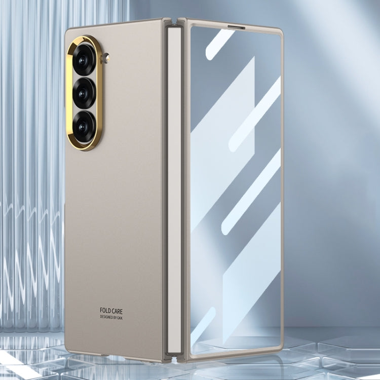 For Samsung Galaxy Z Fold6 GKK Integrated Ultra-thin Electroplating Lens Frame Phone Case(Titanium Grey) - free shipping - PMC Jewellery - Order now!