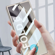 For Samsung Galaxy Z Fold6 GKK Integrated Ultra-thin Electroplating Lens Frame Phone Case(Titanium Grey)