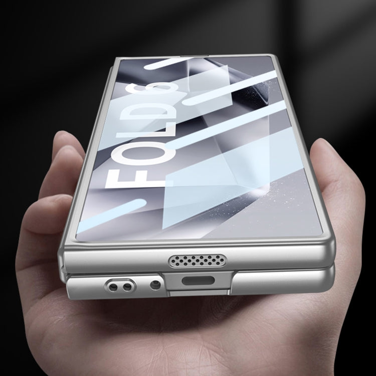For Samsung Galaxy Z Fold6 GKK Integrated Ultra-thin Electroplating Lens Frame Phone Case(Silver)