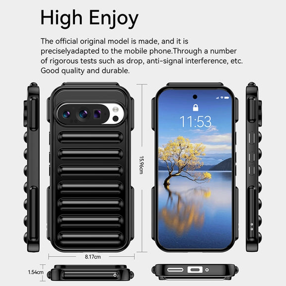 For Google Pixel 9 Pro XL Capsule Series Candy Color TPU Phone Case(Transparent)