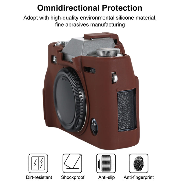 For FUJIFILM X-T30 II Soft Silicone Protective Case(Coffee) - Protective Case by PMC TechLife | Online Shopping South Africa | PMC TechLife | Buy Now Pay Later Mobicred