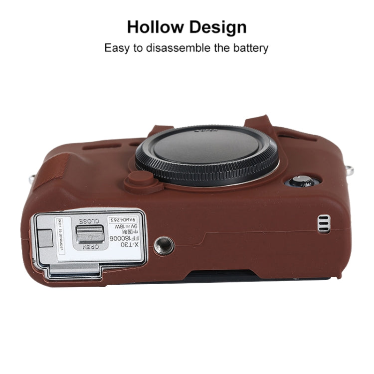 For FUJIFILM X-T30 II Soft Silicone Protective Case(Coffee) - Protective Case by PMC TechLife | Online Shopping South Africa | PMC TechLife | Buy Now Pay Later Mobicred