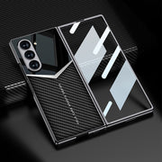 For Samsung Galaxy Z Fold6 GKK Integrated Plating Leather Knight Full Coverage Phone Case(Grey)
