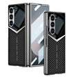 For Samsung Galaxy Z Fold6 GKK Integrated Plating Leather Knight Full Coverage Phone Case(Carbon Fibre) - free shipping - PMC Jewellery - Order now!