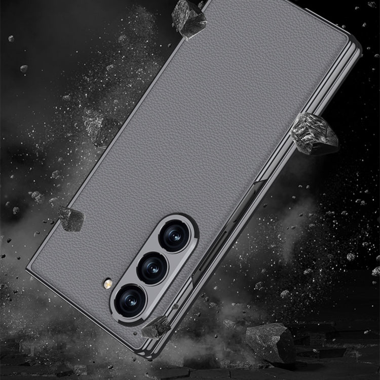 For Samsung Galaxy Z Fold6 GKK Integrated Plating Leather Full Coverage Phone Case(Green) - free shipping - PMC Jewellery - Order now!