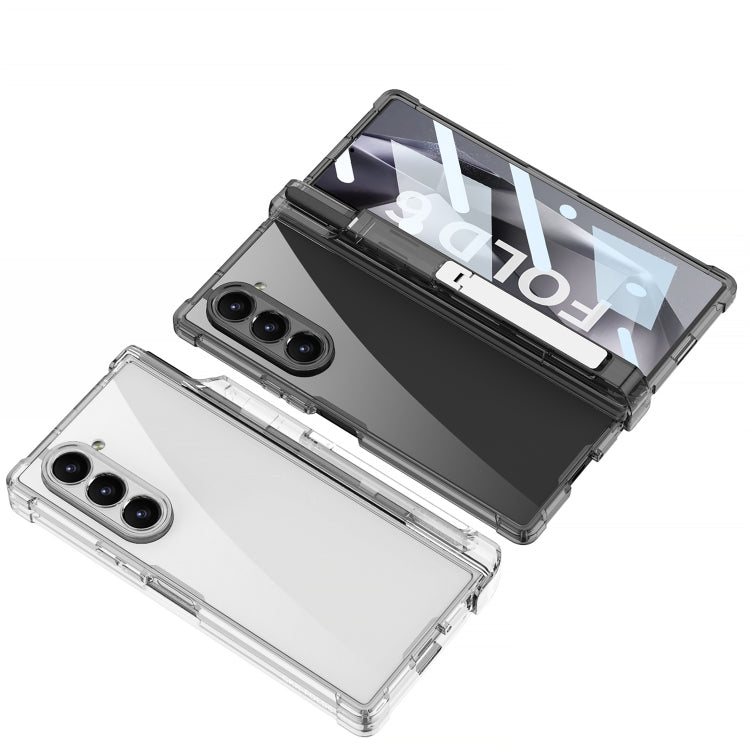 For Samsung Galaxy Z Fold6 GKK Integrated Airbag Hinge Full Coverage Phone Case with Holder / Pen Box, Not Included Pen(Green)