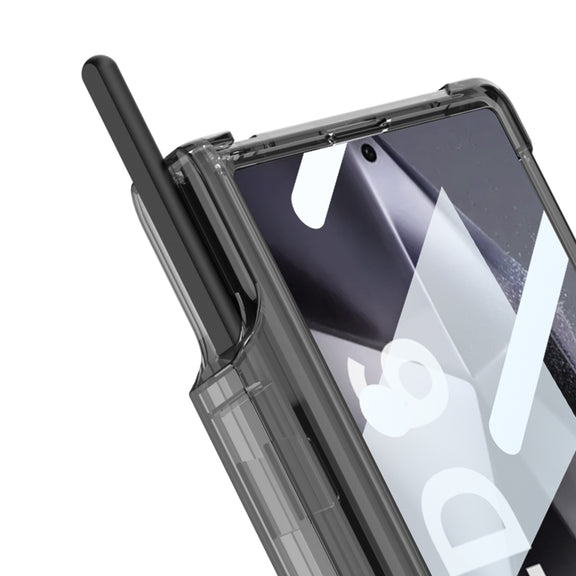 For Samsung Galaxy Z Fold6 GKK Integrated Airbag Hinge Full Coverage Phone Case with Holder / Pen Box, Not Included Pen(Green)