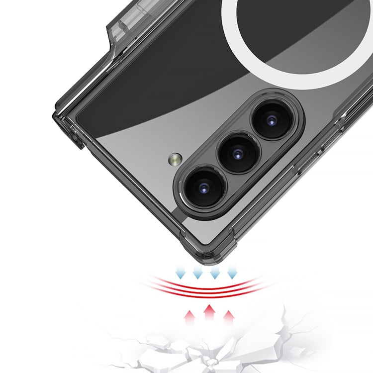 For Samsung Galaxy Z Fold6 GKK Integrated Airbag Hinge Full Coverage MagSafe Phone Case with Holder / Pen Box, Not Included Pen(Transparent) - free shipping - PMC Jewellery - Order now!