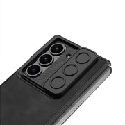 For Samsung Galaxy Z Fold6 GKK Integrated Ultra-thin Sliding Window Frosted Leather Phone Case(Black)