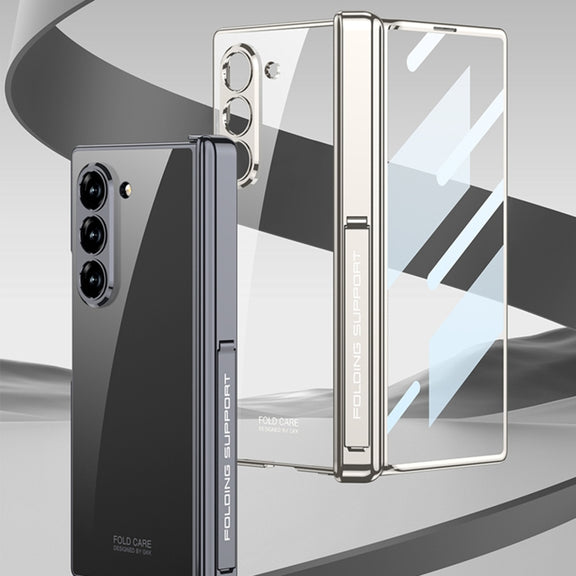 For Samsung Galaxy Z Fold6 GKK Integrated Magnetic Fold Electroplating Phantom Phone Case(Black)
