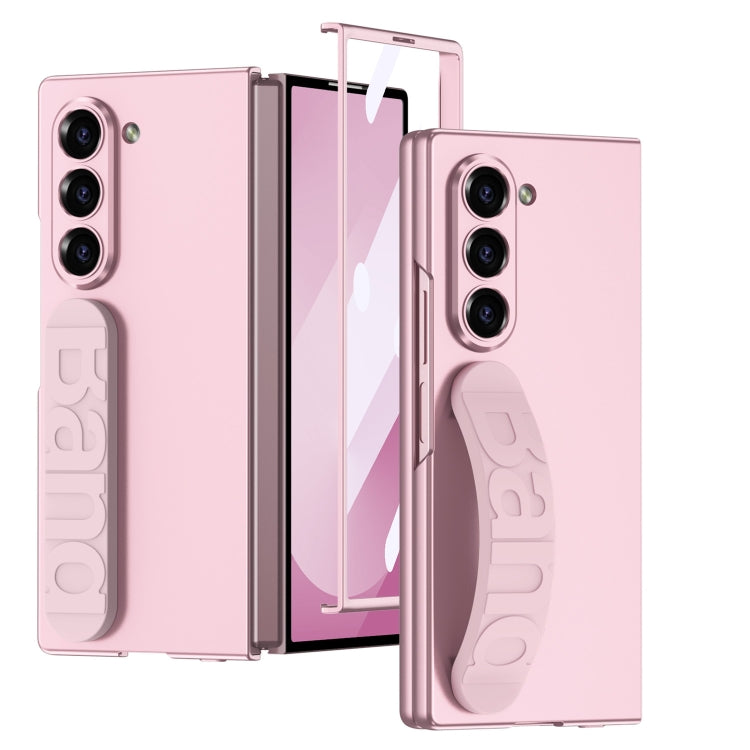 For Samsung Galaxy Z Fold6 GKK Integrated Silicone Wristband Phone Case(Pink) - free shipping - PMC Jewellery - Order now!