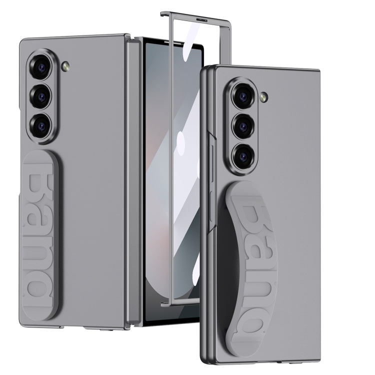For Samsung Galaxy Z Fold6 GKK Integrated Silicone Wristband Phone Case(Mountain Gray) - free shipping - PMC Jewellery - Order now!