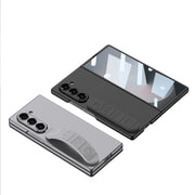 For Samsung Galaxy Z Fold6 GKK Integrated Silicone Wristband Phone Case(Mountain Gray)