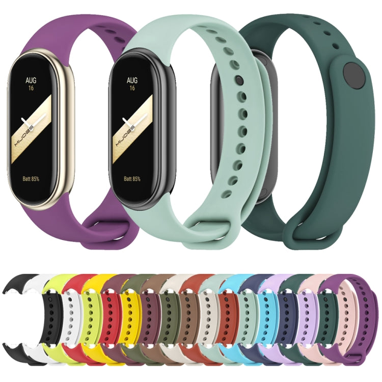 For Xiaomi Smart Band 9 / 8 MIJOBS Metal Buckle Solid Color Silicone Watch Band(White) - free shipping - PMc TechLife - Order now!