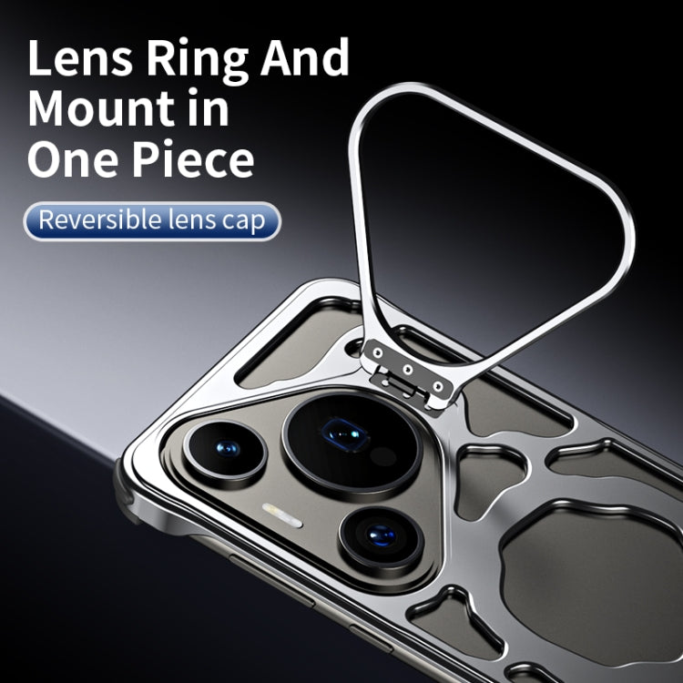 For Huawei Pura 70 Pro Auspicious Cloud Series MagSafe Metal Phone Case with Bracket(Silver) - Huawei Cases by PMC Jewellery | Online Shopping South Africa | PMC Jewellery | Buy Now Pay Later Mobicred