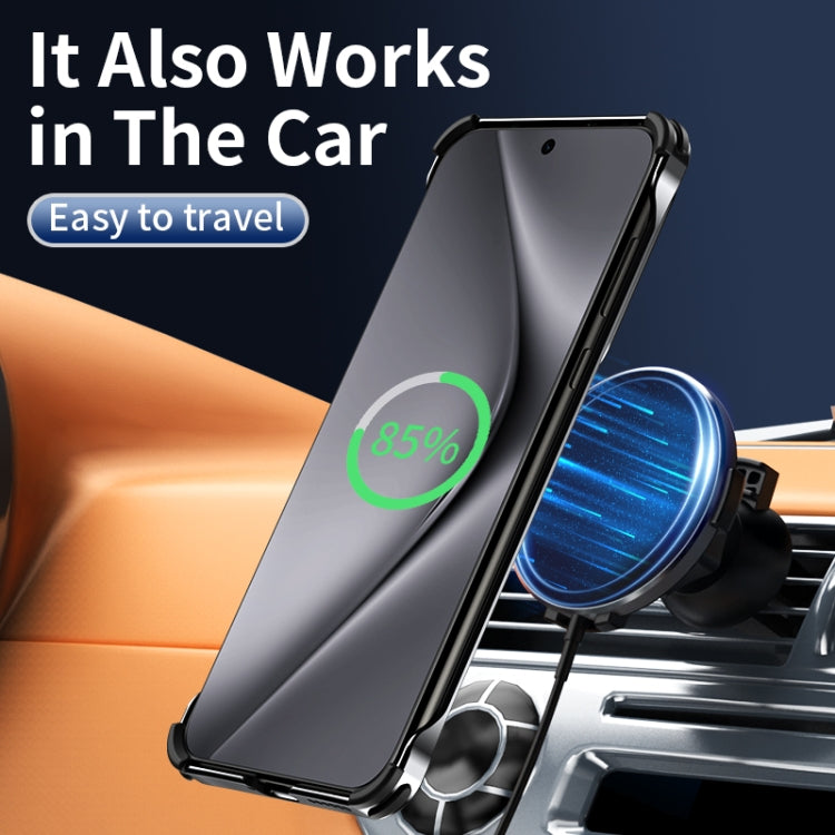 For Huawei Pura 70 Pro+ Auspicious Cloud Series MagSafe Metal Phone Case with Bracket(Silver) - free shipping - PMC Jewellery - Order now!