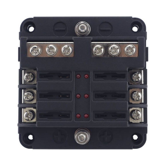 6 Way Fuse Block with 24pcs Fuses and 12pcs Terminals