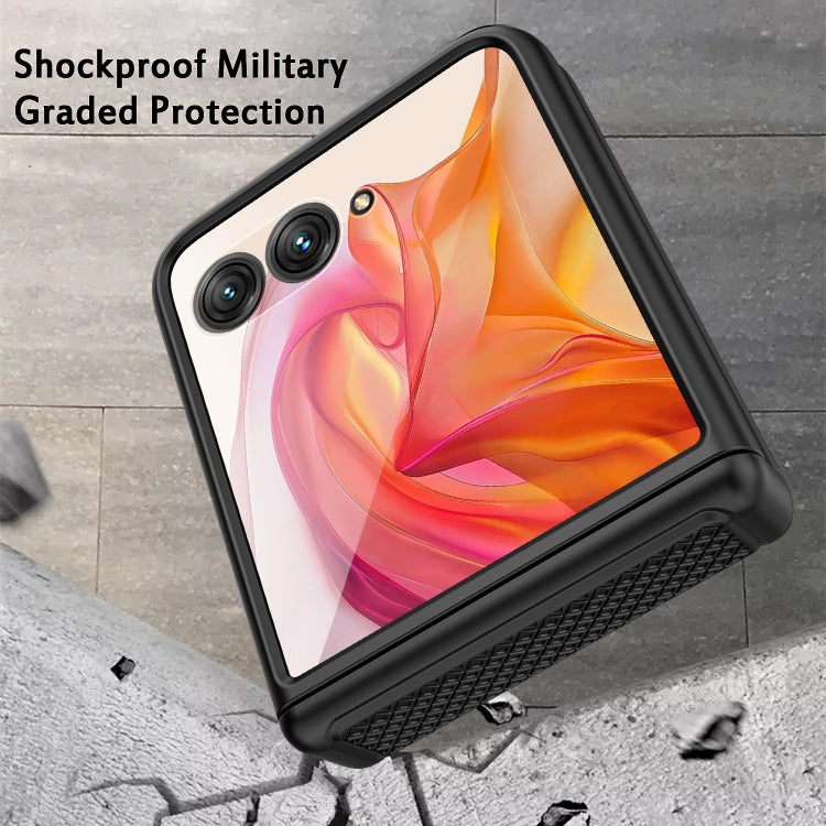 For Motorola Razr 50 Ultra Integrated Fold Hinge Grid Texture Phone Case(Green) - Motorola Cases by PMC TechLife | Online Shopping South Africa | PMC TechLife | Buy Now Pay Later Mobicred