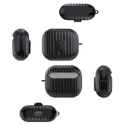 For Samsung Galaxy Buds3 Shell Look Earbuds Box Protective Case with Security Lock(Black)