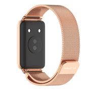 For Honor Band 10 / 9 MIJOBS Milan Magnetic Stainless Steel Watch Band(Rose Gold)