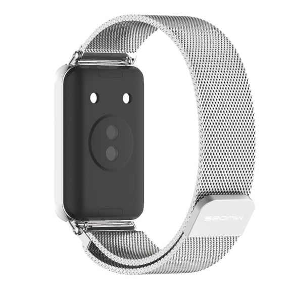For Honor Band 10 / 9 MIJOBS Milan Magnetic Stainless Steel Watch Band(Silver)