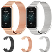 For Honor Band 10 / 9 MIJOBS Milan Magnetic Stainless Steel Watch Band(Rose Gold)