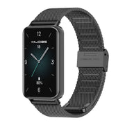 For Honor Band 10 / 9 MIJOBS Milan Buckle Stainless Steel Watch Band(Black)