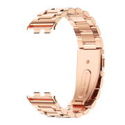 For Honor Band 10 / 9 MIJOBS Three-Beads Stainless Steel Watch Band(Rose Gold)