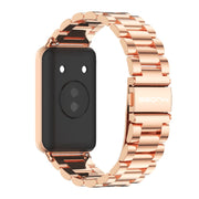 For Honor Band 10 / 9 MIJOBS Three-Beads Stainless Steel Watch Band(Rose Gold)