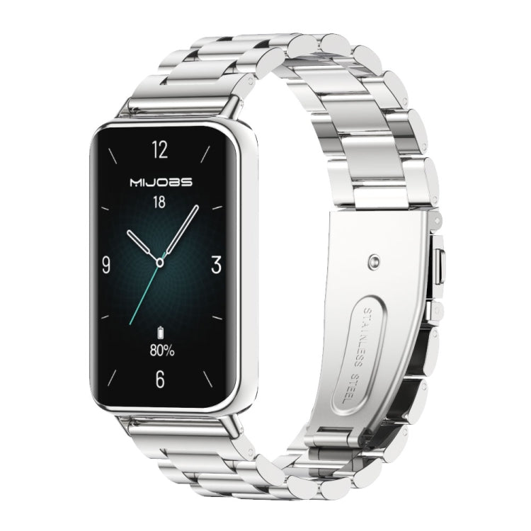 For Honor Band 10 / 9 MIJOBS Three-Beads Stainless Steel Watch Band(Silver) - free shipping - PMc TechLife - Order now!