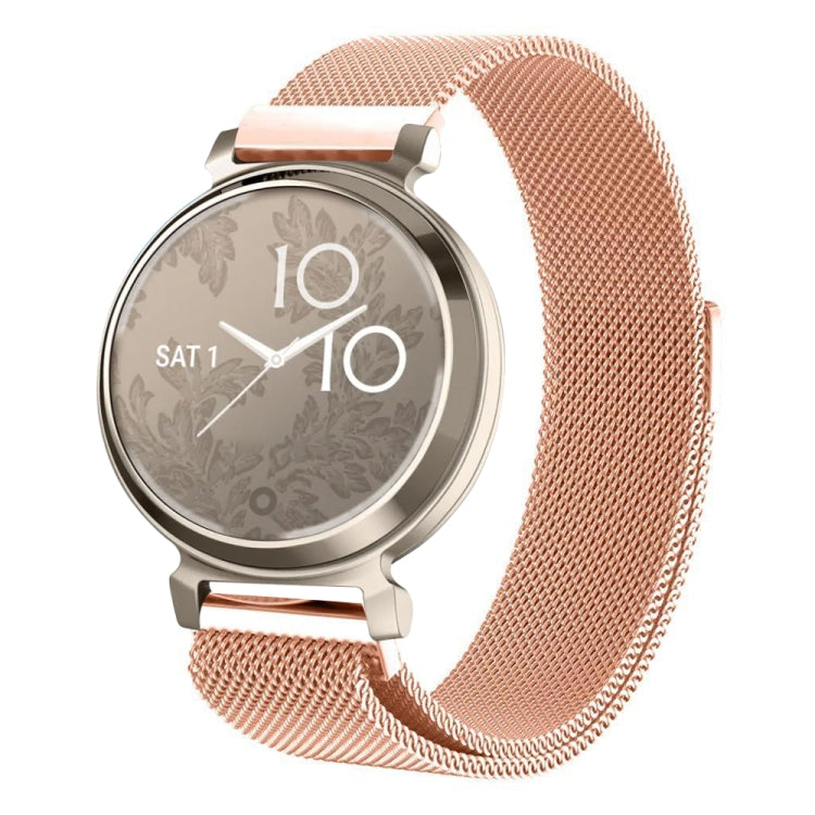 For Garmin Lily 2 14mm Milan Stainless Steel Watch Band(Rose Gold) - Watch Bands by PMc TechLife | Online Shopping South Africa | PMc TechLife | Buy Now Pay Later Mobicred