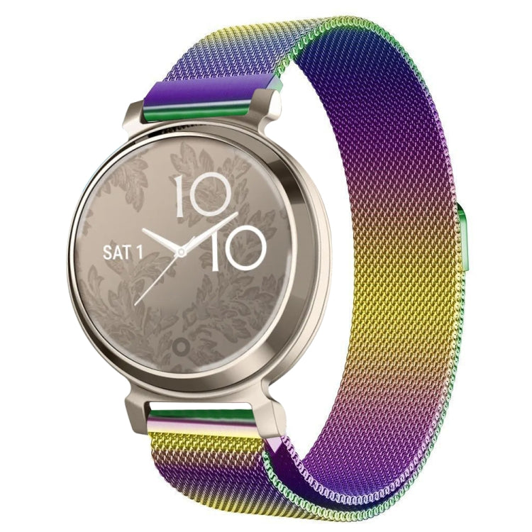 For Garmin Lily 2 14mm Milan Stainless Steel Watch Band(Colorful) - Watch Bands by PMc TechLife | Online Shopping South Africa | PMc TechLife | Buy Now Pay Later Mobicred