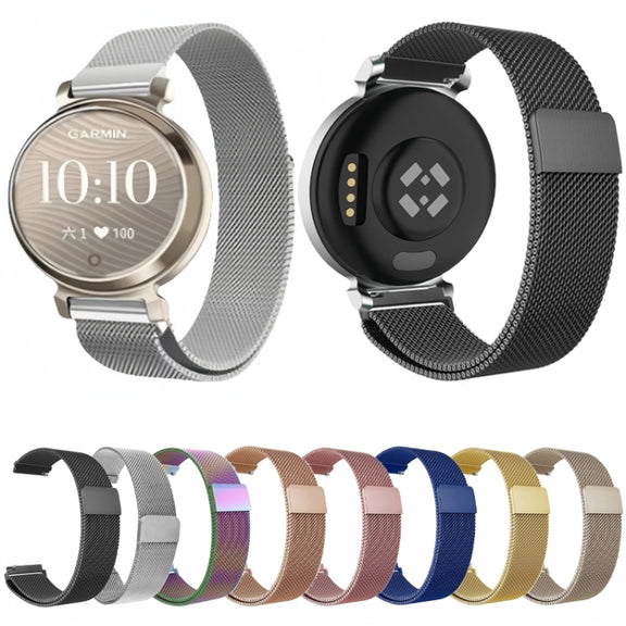 For Garmin Lily 2 14mm Milan Stainless Steel Watch Band(Rose Gold)
