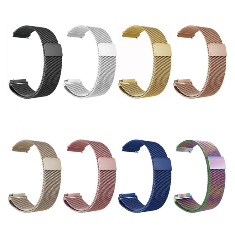 For Garmin Lily 2 14mm Milan Stainless Steel Watch Band(Rose Pink) - Watch Bands by PMc TechLife | Online Shopping South Africa | PMc TechLife | Buy Now Pay Later Mobicred