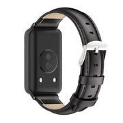 For Honor Band 10 / 9 MIJOBS Cowhide Leather Watch Band(Black)