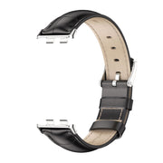 For Honor Band 10 / 9 MIJOBS Cowhide Leather Watch Band(Bamboo Silver)