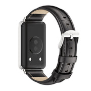 For Honor Band 10 / 9 MIJOBS Cowhide Leather Watch Band(Bamboo Silver)