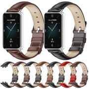 For Honor Band 10 / 9 MIJOBS Cowhide Leather Watch Band(Bamboo Red Rose Gold)