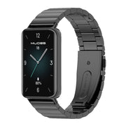For Honor Band 10 / 9 MIJOBS Bamboo Stainless Steel Watch Band(Black)